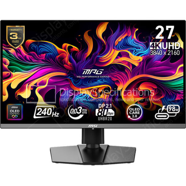 MSI MPG 272URX QD-OLED - Display Completo